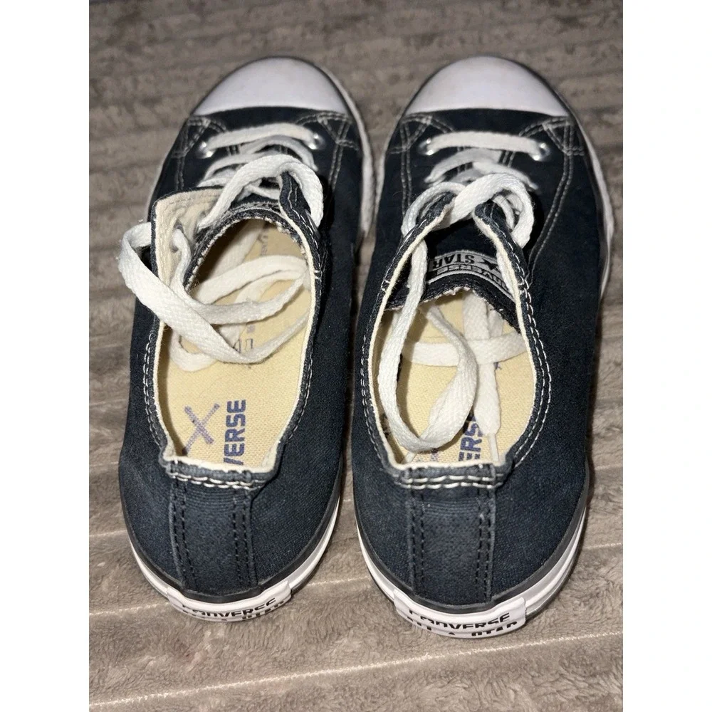 CONVERSE ALL STAR Unisex Black/White Canvas Low Sneakers Size 3